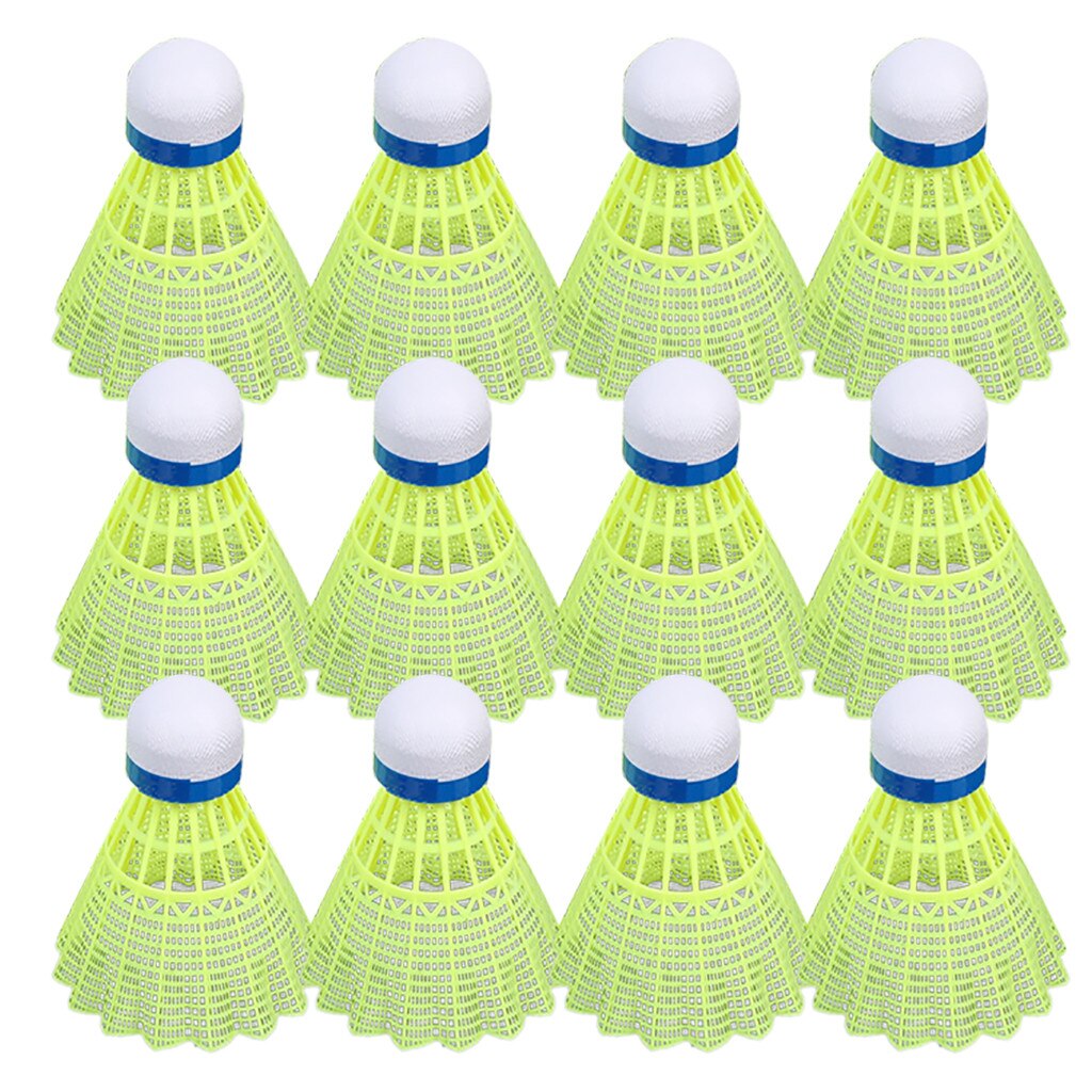 Volante de bola de bádminton con plumas amarillas, juego de entrenamiento deportivo de , cabezal de espuma para bádminton #30, 6 uds.,: Default Title