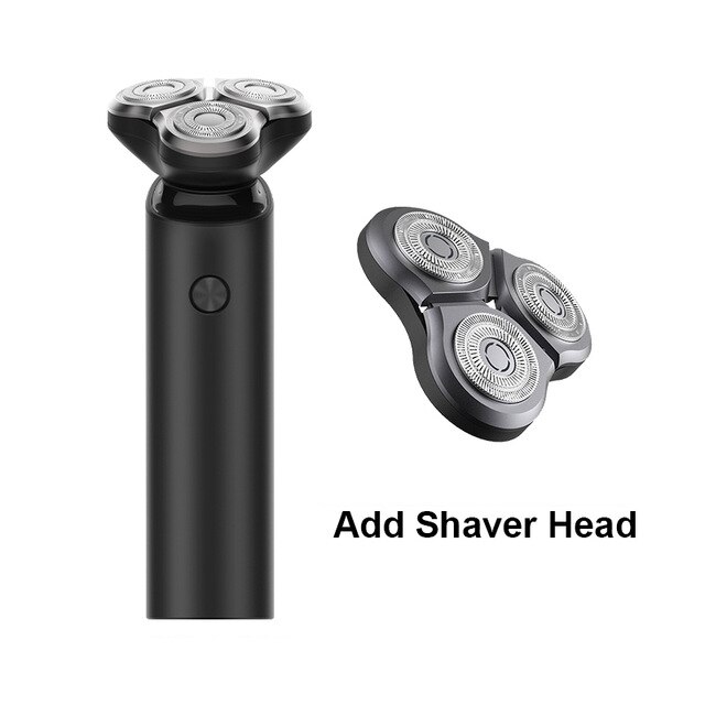 Original Xiaomi Mijia Electric Shaver Flex Razor Head 3 Dry Wet Shaving Washable Main-Sub Dual Blade Turbo+ Mode Comfy Clean: Add Shaver Head