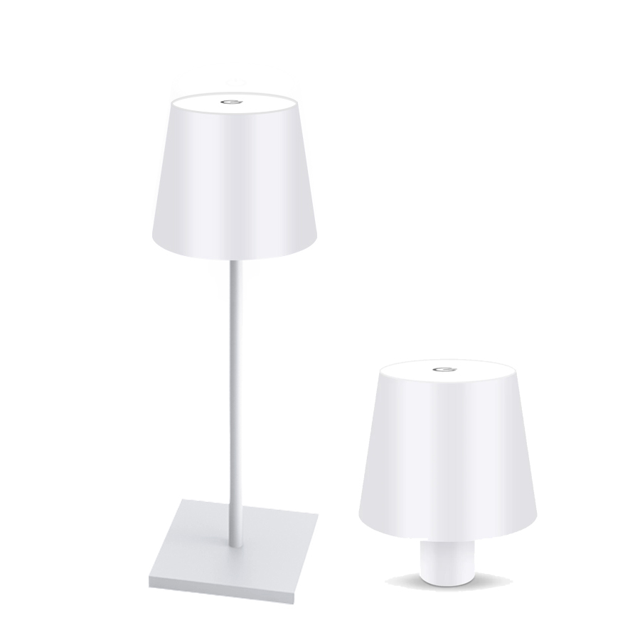 Hotel draadloze LED oplaadbare Touch tafellamp 3 kleuren nachtkastje creatieve sfeerverlichting led bureaulamp bar buiten decor licht: Ivoor