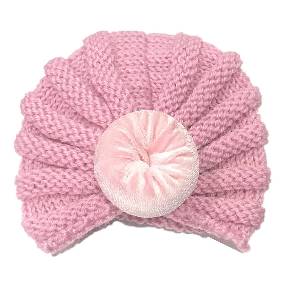 freundlicher nette Hütte Baby feste farbe Krapfen Wolle Hütte Europäischen und Amerikanischen jungen und mädchen zur Seite fahren elastische Hütte: 02