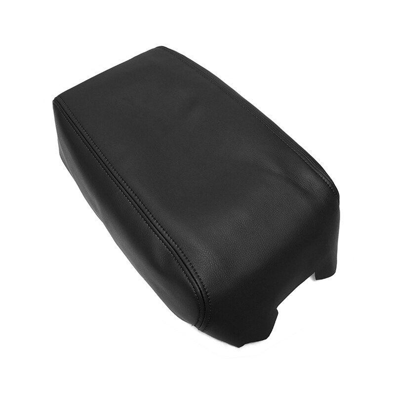 Blødt læder armlæn dæksel til nissan maxima bil center kontrol armlæn boks overflade dækning trim: Sort