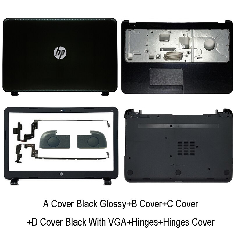 Dla HP 15-G 15-R 15-T 15-H 15-Z 250 255 G3 LCD do laptopa pokrywa tylna/pokrywa przednia/zawiasy/wielkie litery podpórce pod nadgarstki/dolna obudowa 761695-001 749641-001
