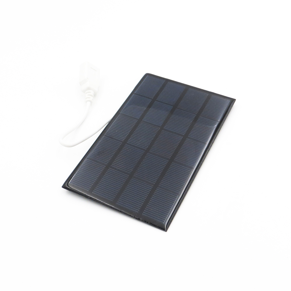 Panel Solar de 5V y 2W con puerto USB, Banco de energía, paneles solares, cargador de batería Solar, energía de carga para teléfonos móviles