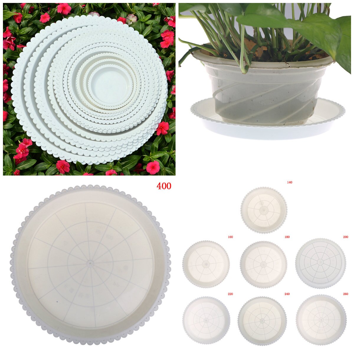 Ronde Plastic Bloempot Lade Duurzaam Plastic Plant Bloem Pot Gloss Planter Home Tuin Decoratie