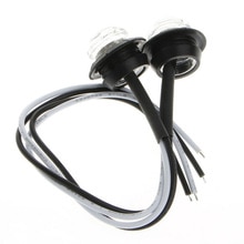 Truck Turn Signal Lights 4Pcs Side Marker 12V Round LED Lamp Car Auto 80LM Built-in