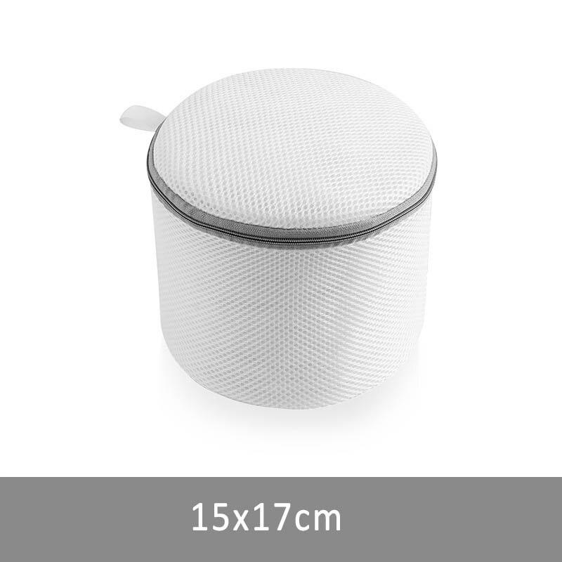 Polyester Mesh Laundry Bag Zipper Dirty Clothes Storage Bag Underwear Coarse Net Laundry Basket Laundry Bags For Washing Machine: 17x15cm