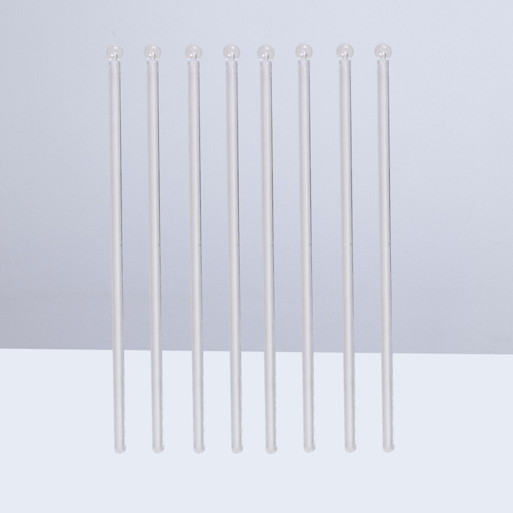 100Pcs Transparent Cocktail Drink Bar Muddler Round Head Stirring Mixing sticks Ladle Stirrer Swizzle Stick