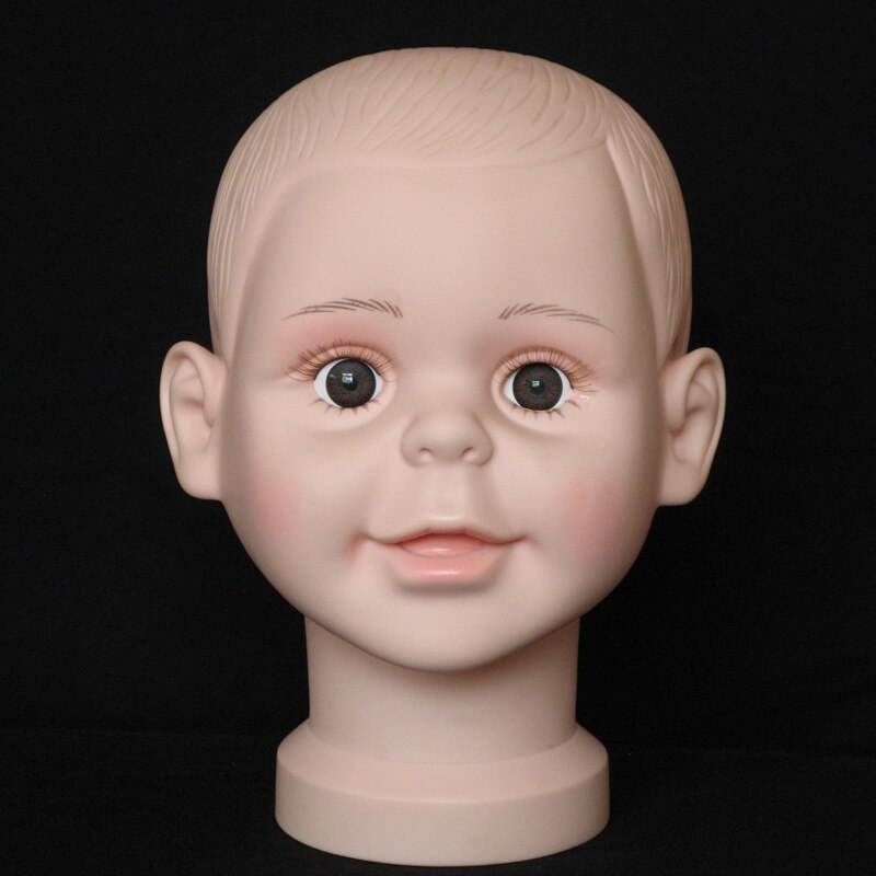 Realistic Child Plastic Head Mannequin Head Model On Display Manikin Doll Child Head