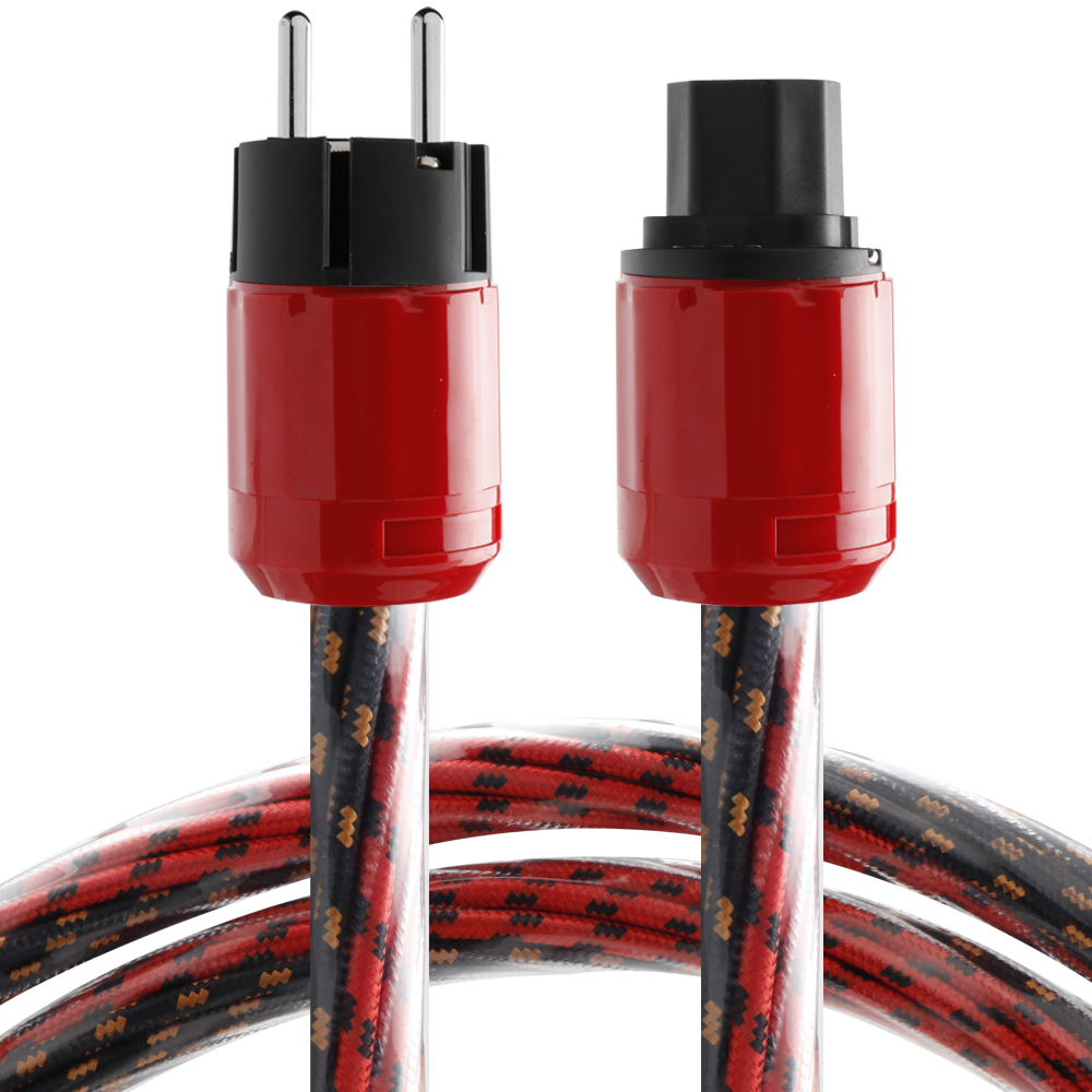 Câble d'alimentation Hifi Audio US/EU, prise électrique occidentale, câble en cuivre ODavid, signature 400 haut de gamme avec connecteur plaqué or: Foncé Vert / 3M
