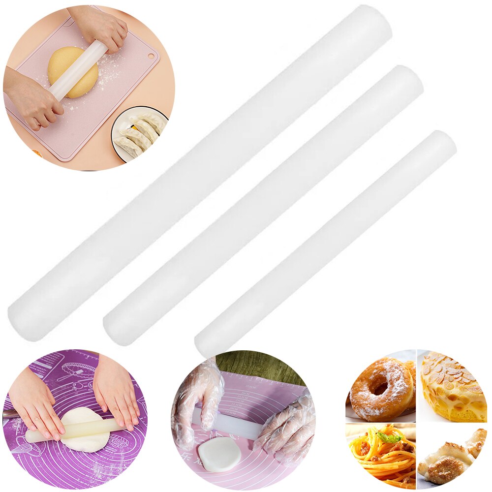 23Cm 30Cm 50Cm Plastic Fondant Roller Deegroller Suiker Cake Deeg Roller Stok Gebak Bakken Decoratie Tool keuken Accessorie