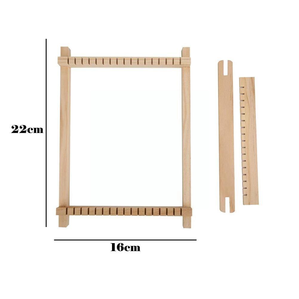 DIY Wood Woven Tapestry Mini Weaving Loom Starter Kit Tapestry Wooden Weaving Loom Multifunctional Loom Machine For Beginne V7H5