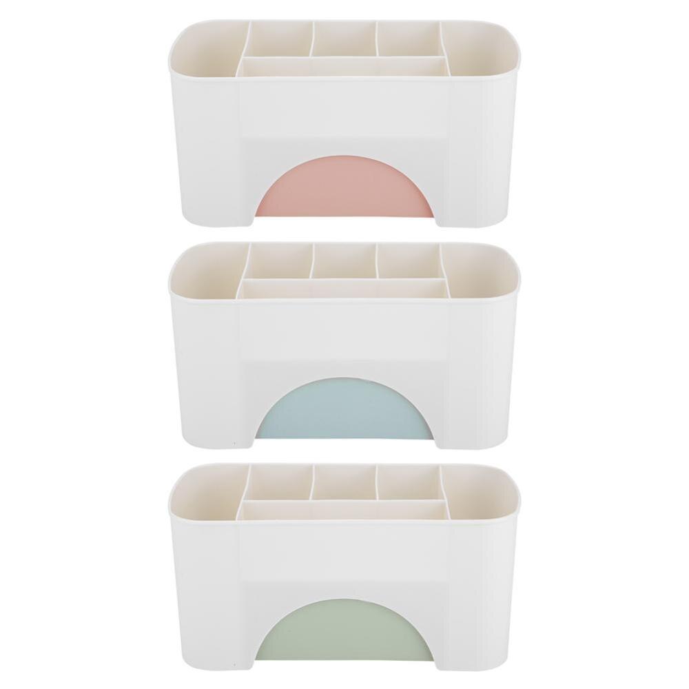 Topinn caja organizadora de maquillaje, collar de joyería, pendiente pulido de uñas, caja de maquillaje de plástico, organizador de escritorio para cosméticos