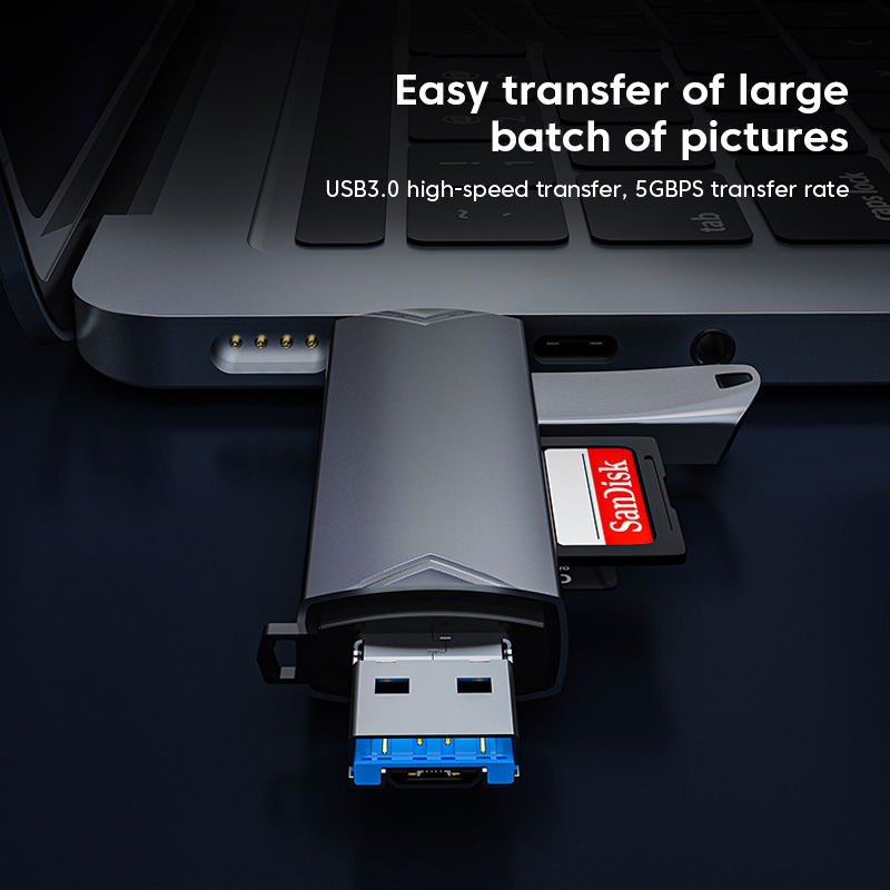 6 in 1 USB 3.0 Card Reader SD TF Card USB Flash Drive OTG Adapter for PC Type C Micro USB For Mobile Phone USB Type C Converter