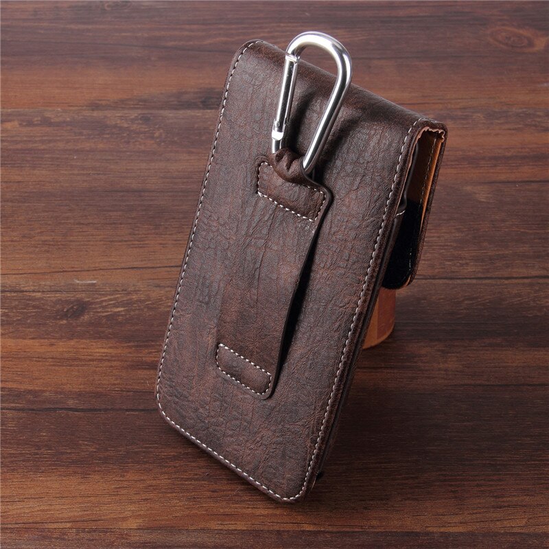 Universele telefoonhoes, leren hoesje voor blackview  bv6900 bv9600e bv9900 bv9000 bv5500 bv5800 pro, heuptasje, riemclip, vakje