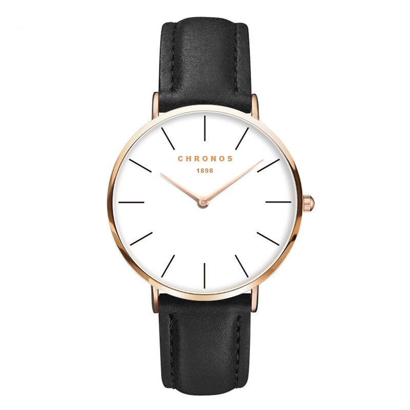 CHRONOS 1898 unisexe montres de luxe en or Rose femmes montres Quartz montre-bracelet horloge hommes Relogio Masculino: CH 0228