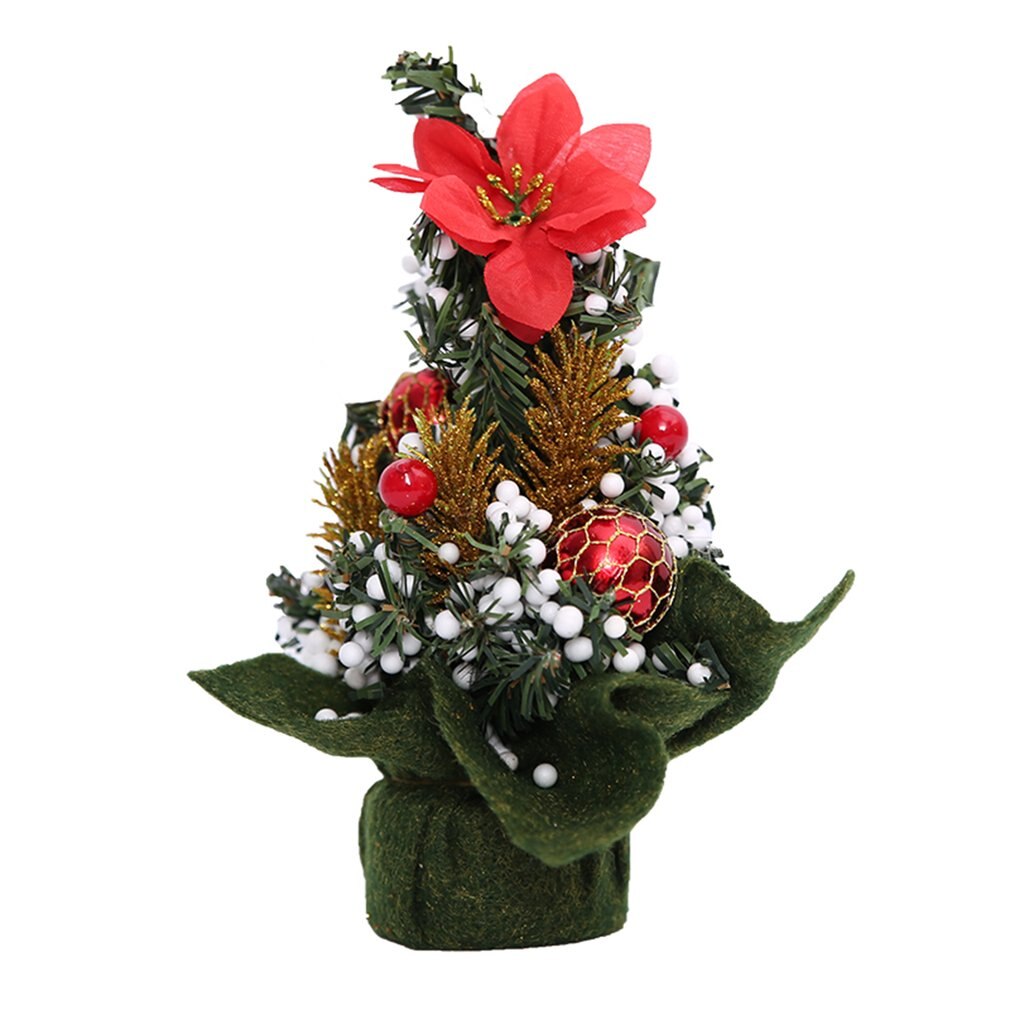 Mini Artificial Christmas Tree Indoors Decorations Small Pine Tree Year Festival Party Ormament Decorations: 3