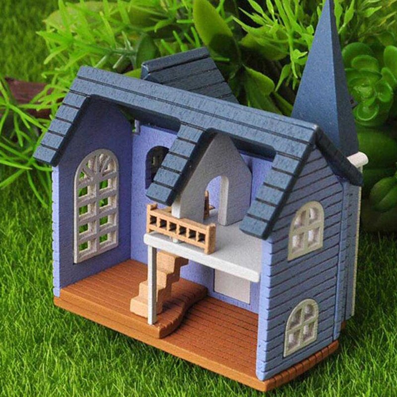 Fairytale Herenhuis Diy Mini Houten Poppen Miniatuur Accessoires Handwerk Building Monteren Speelgoed Ambachten Meubels Kits