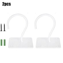 Ganchos para el techo, soporte de pared para plantas de jardín, cesta colgante, almacenamiento para el hogar, , 2 uds.,: White