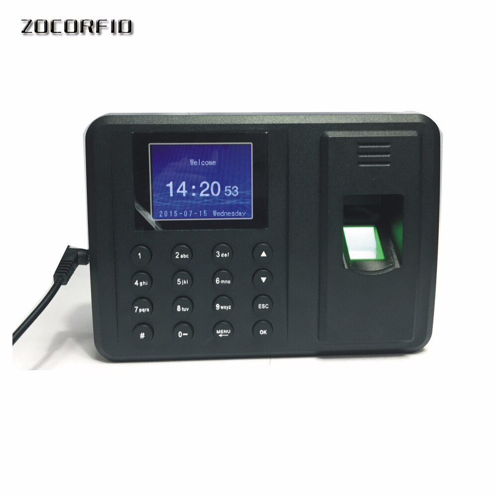 So easy biometric fingerprint punch usb time clock office attendance recorder timing employee machine reader Voice English