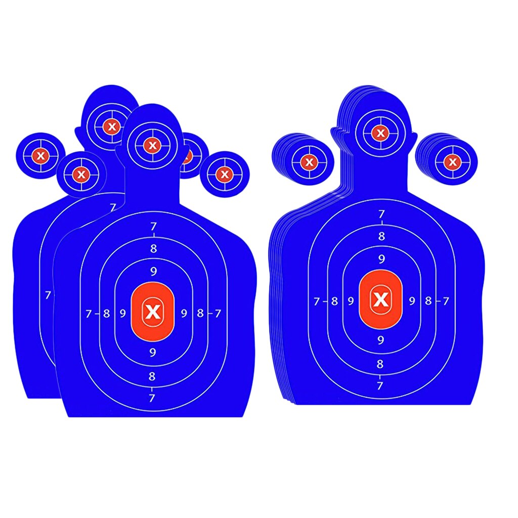 10Pcs Targets Adhesive Paper Sheets For Pistols Rifles BB: Blue