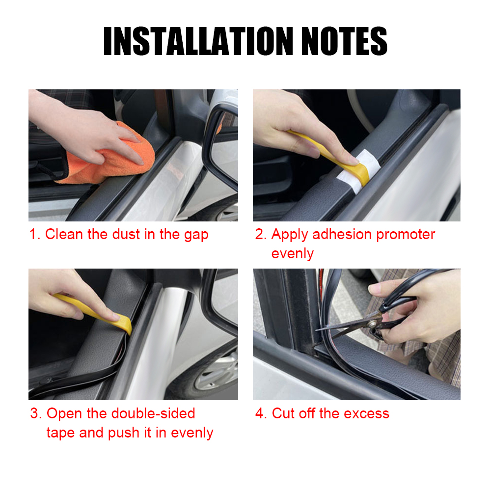 Auto Side Window Afdichtstrip Auto Rubber Side Window Filler Geluidsisolatie Tochtstrip Auto Raam Afdichting Strip V Vorm