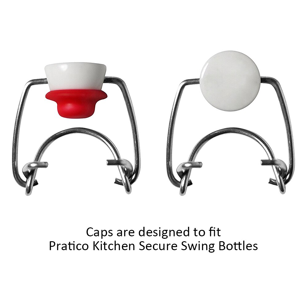 6 Pcs/2Pcs Cap Flip Top Stopper Transparant Drank Ronde Fruit Wijn Fles Rvs Vervanging Swing Top caps