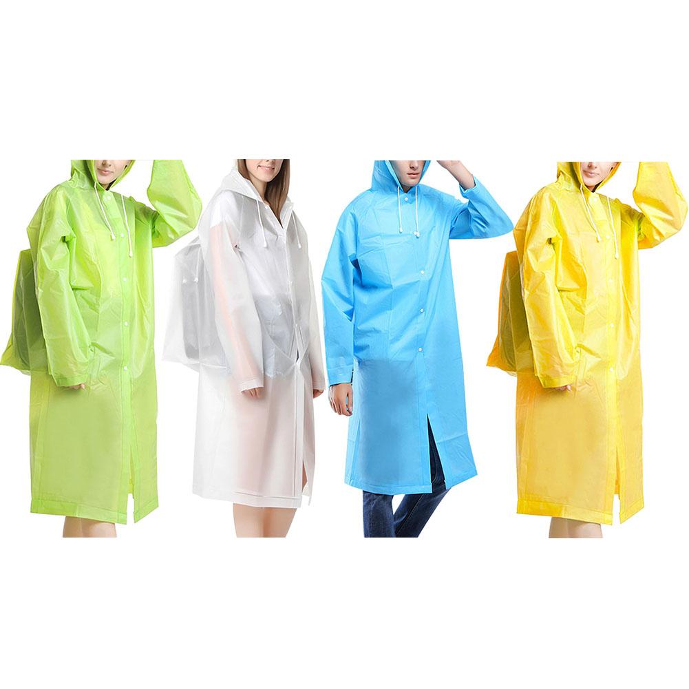Rainproof Protective Isolation Gown Thickened Waterproof Rain Poncho Coat Adult Clear Transparent Camping Hoodie Rainwear Suit