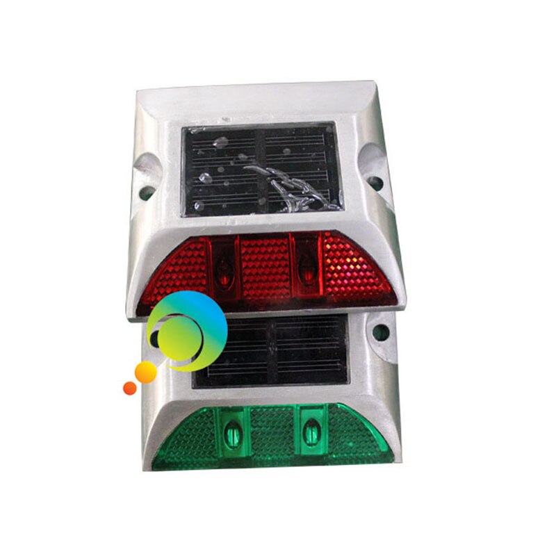 aluminum with 3M reflector LED Green color one side solar powered road studs