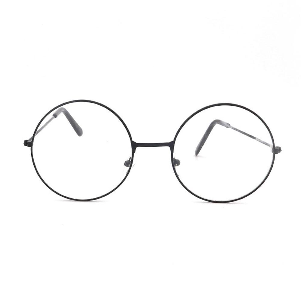 Retro Light Chic Circular Flat Mirror Glasses Circular Flat Lens Fashionable Women Large Thin Mental Frame Round Sunglasses: 02