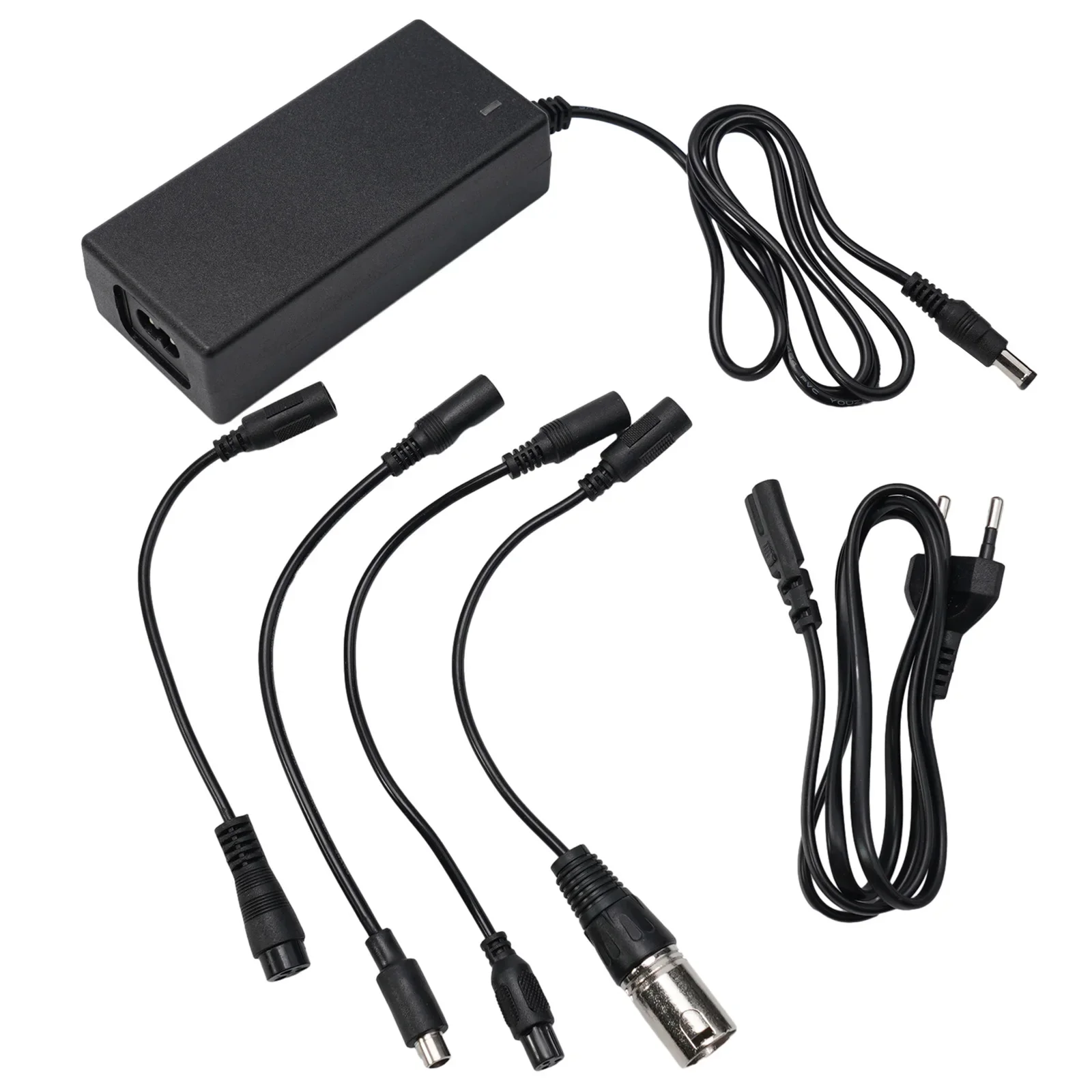 42V 2A oplader met 5 verwisselbare connectoren Snel opladen Li-ion batterijen voor elektrische scooters Fietsen Evenwichtige auto's