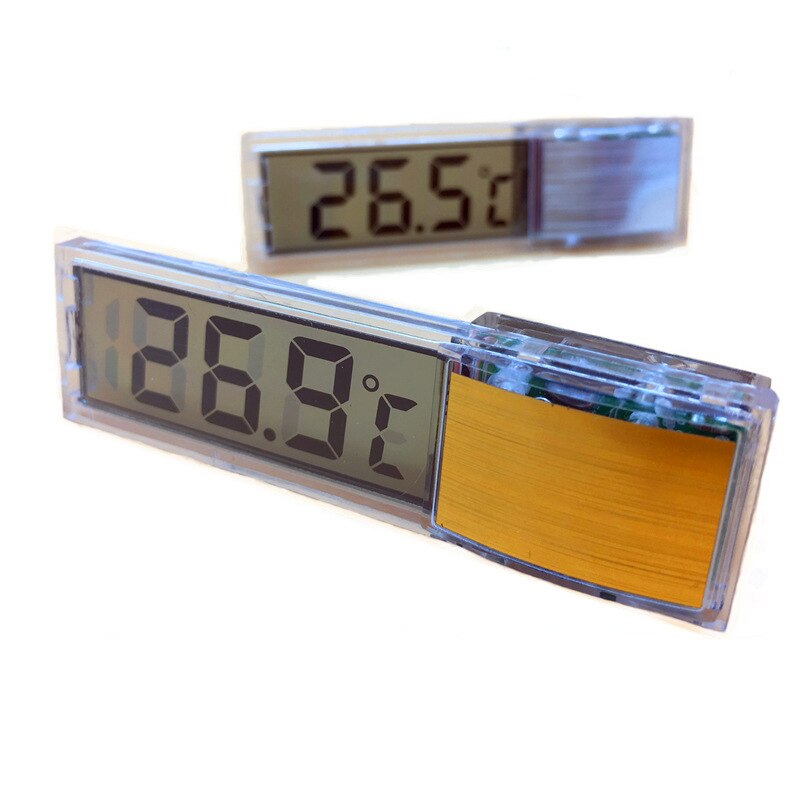 Termómetro Electrónico Digital 3D de Metal plástico para acuario, medidor de temperatura para peceras, de oro y plata: 1pc Random