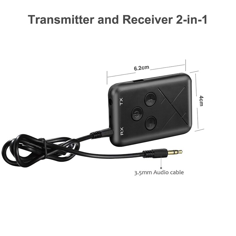 2 In 1 Bluetooth 4.2 Transmitter 3.5mm Jack Handsfree Music Receiver Bluetooth Transmitter For TV PC Wireless Audio Adapter