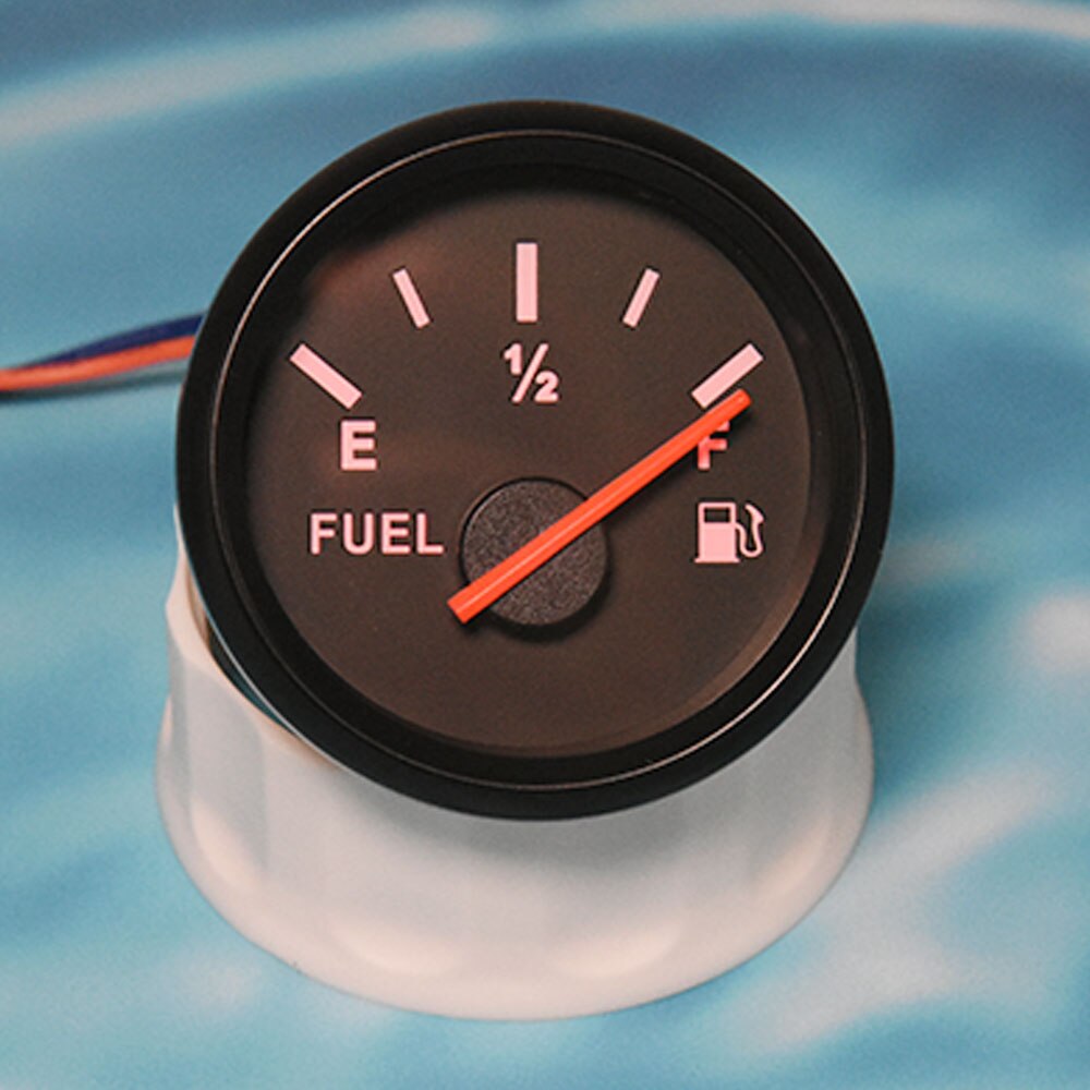 Indicador Universal de nivel de combustible para coche, medidor de nivel de gasolina, LED rojo, 2 pulgadas, 52mm, 9-32V, para autocaravana, barco, camión, RV