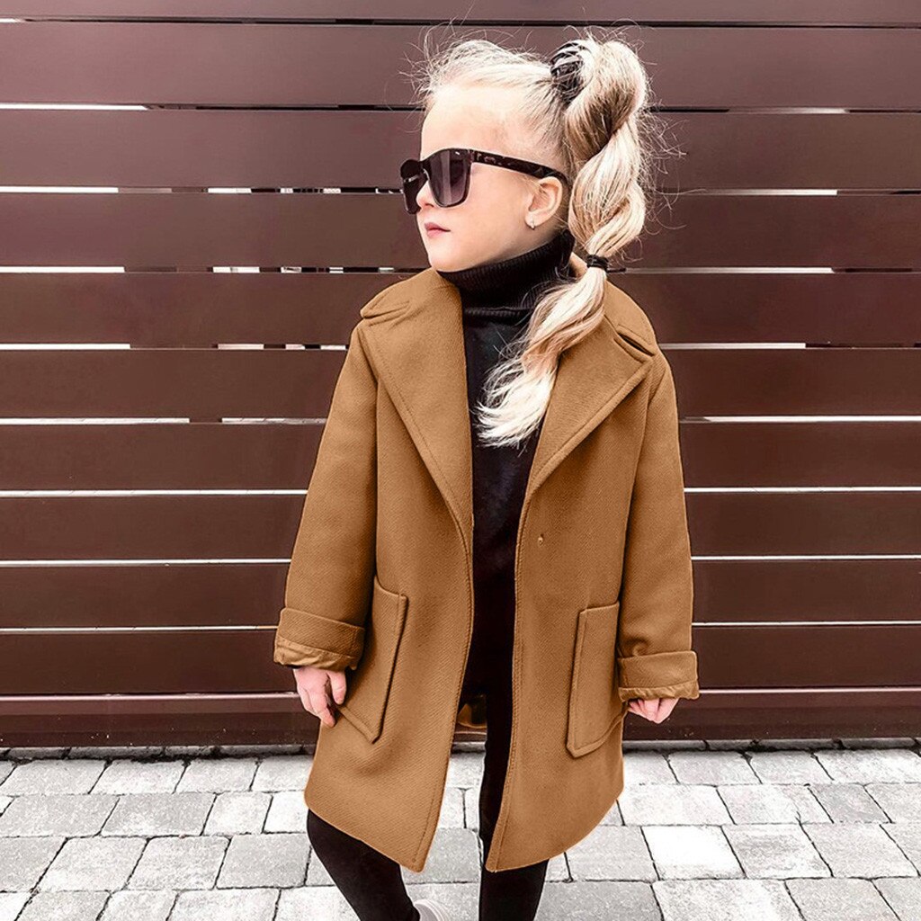 Toddler Baby Girls Long Sleeve Winter Solid Windproof Coat Warm Outwear Jacket Kids girls Winter cool Coat Clothes For Babys