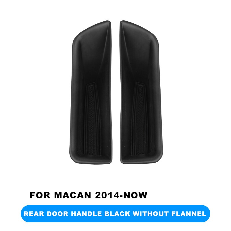 Rood Zwart Auto Interieur Deurklink Organizer Fluwelen Flanel Armsteun Opbergdoos Vat Voor Porsche Macan Auto Styling Accessoires: rear door black