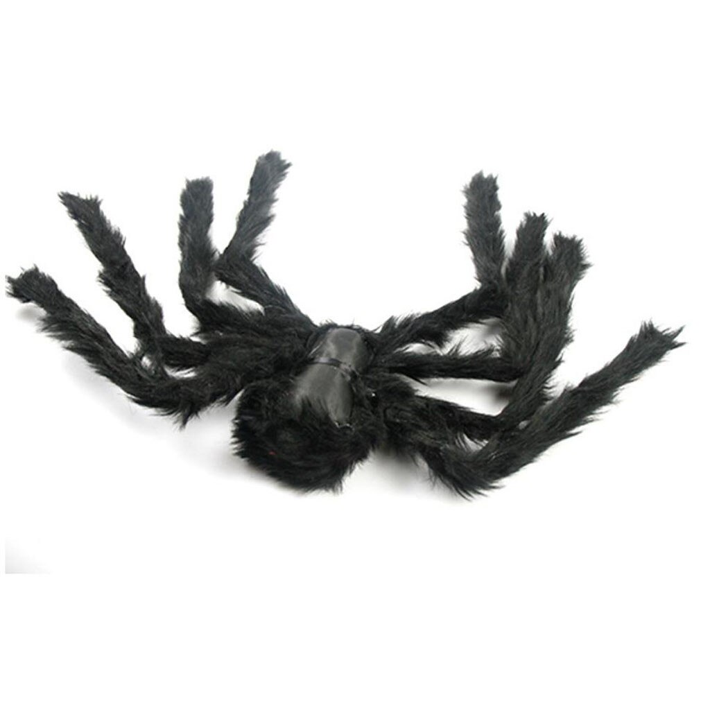 Halloween Giant Spider 6.6ft Zwart Zachte Harige Scary Spider Voor Halloween Zwarte Spin Halloween Party Decoratie