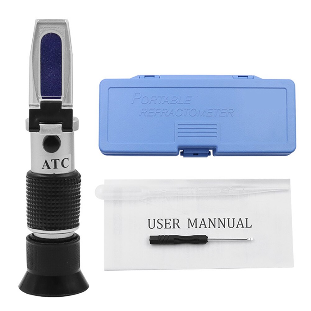 Brix-meterrefractometer, Digitale Refractometer Suiker Meter 0~35% Saccharimeter Densimeter for Fruit Wijn Bier Alcohol Suiker Concentratie Tester voor suiker, voedsel, fruit, dranken Honing(GD317