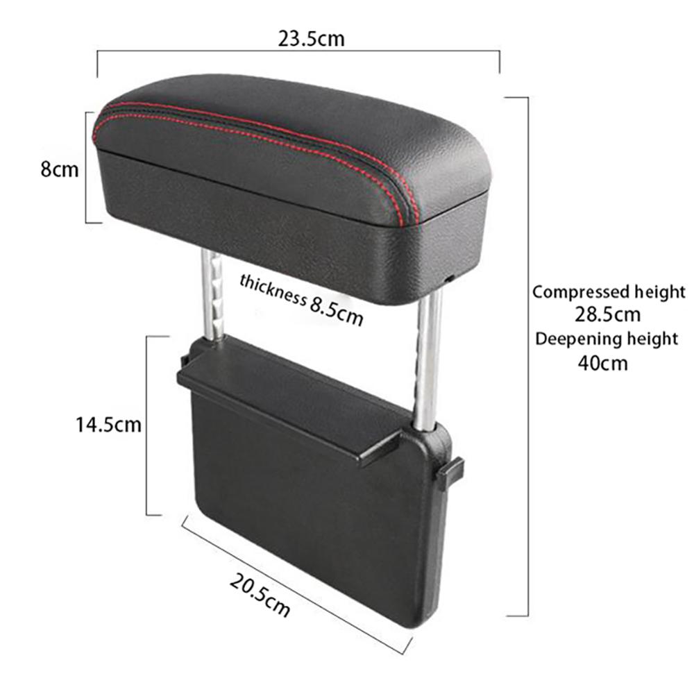 Universal Car Armrest Storage Box Adjustable Car Center Console Arm Rest Car Styling Auto Seat Gap Organizer Arm Rest Box