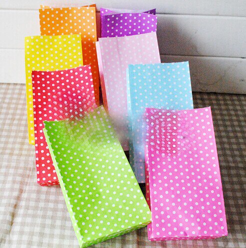 8pcs Paper Envelope For Postcard Kids Paper Bag Small Craft Envelopes School Materials Colorful Dots Envelope