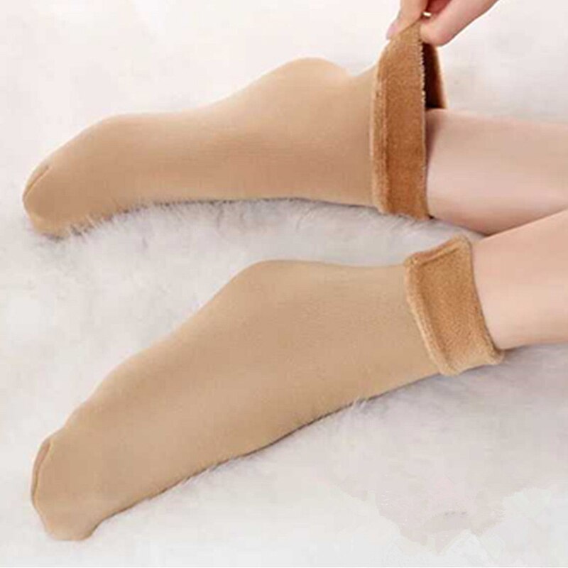 Unisex Breathable Super Warm Solid Nylon Socks Winter Autumn Seamless Thicken Socks