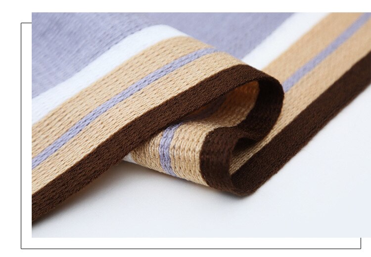 Hommes écharpe hiver rayé tricot Long châle enveloppement col foulards pour hommes décontracté gland Pashmina Tippet Simple étole