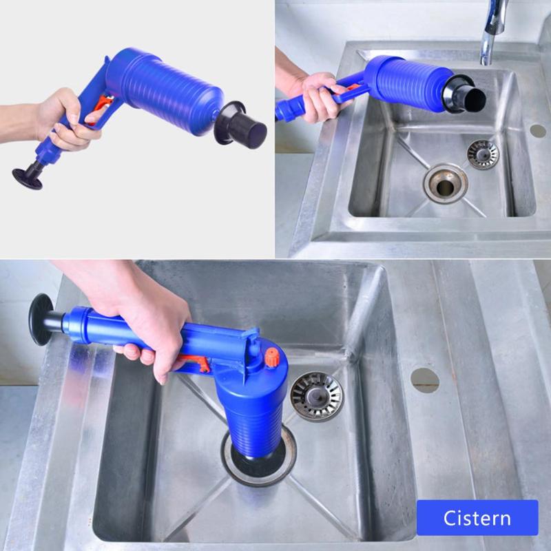 Hoge Druk Afvoer Ontstopper - Krachtige Handmatige Gootsteen Plunger voor Toiletten & Douches