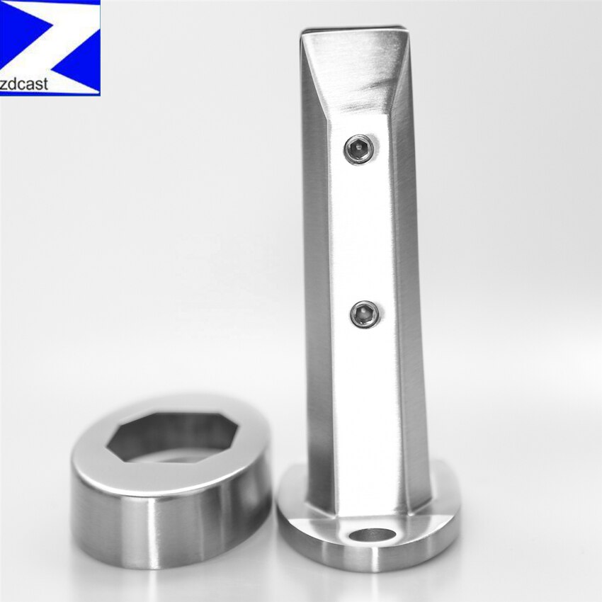 Outdoor Reling Leuning Rvs Ovale Bodemplaat Spiegel Polish Glas Spon