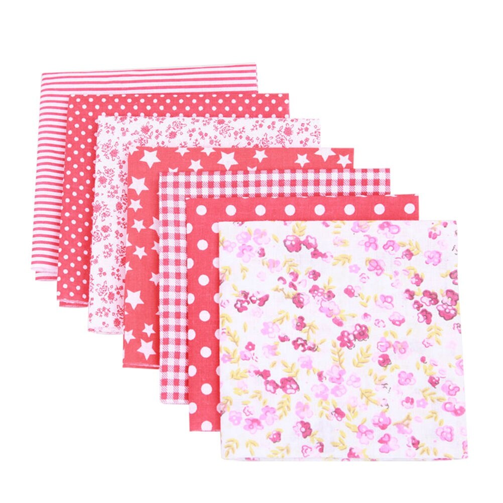 7 pièces petit tissu Patchwork fleuri frais imprimé Tabby tissu pur coton bricolage feuille de tissu à la main bricolage coton tissu pour magasin à domicile: color  2