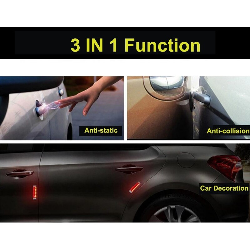 Auto Accessories Car Styling Solar Flash LED Anti-collision Decorative Light