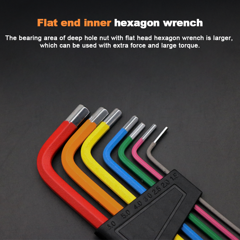 Juego de llaves Allen para bicicleta, llave L Universal, 7 Uds., herramienta de llaves Torx Star con extremo de bola, Kit de herramientas de reparación de bicicletas de montaña y carretera para 1,5/2/2, 5/3/4/5/6mm