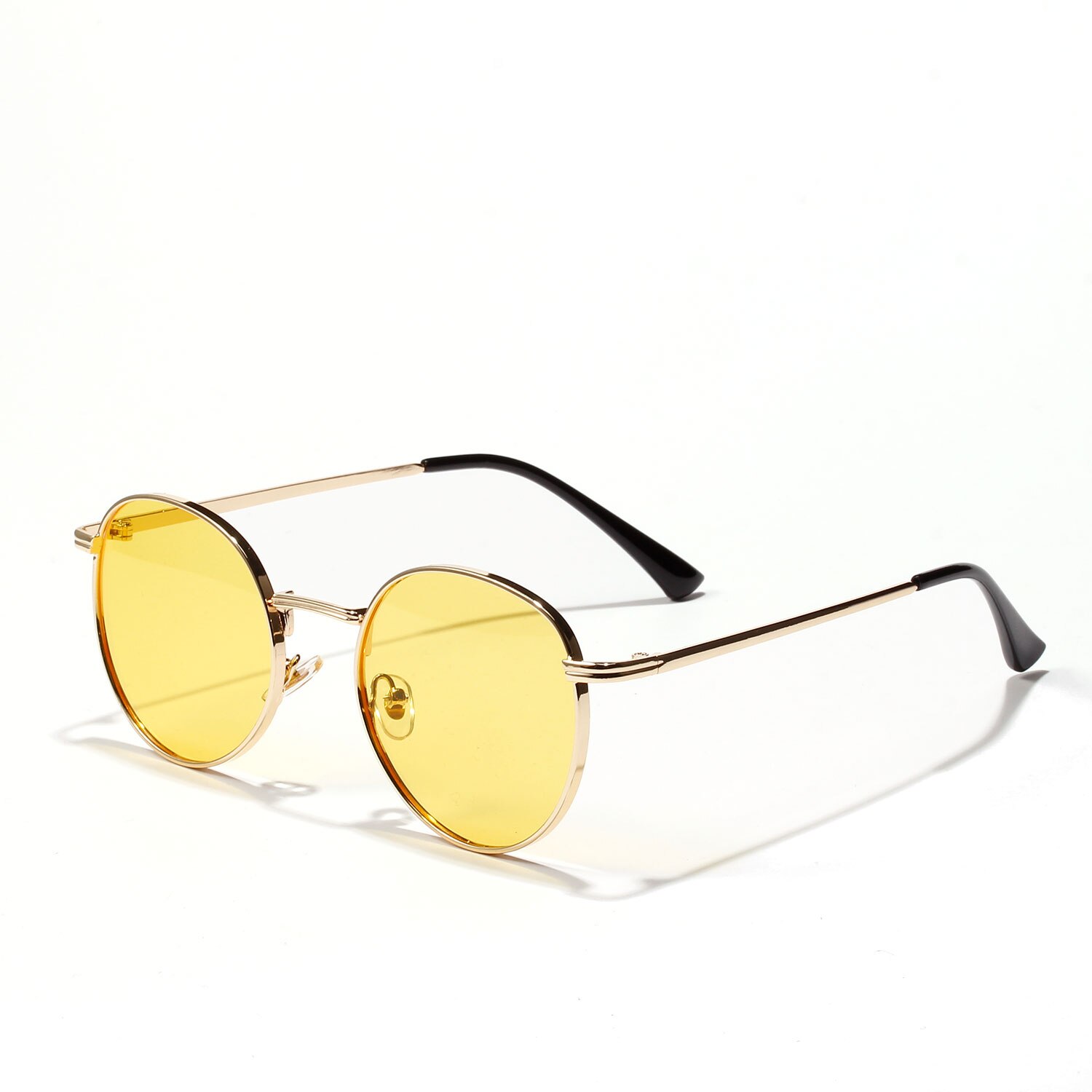 Elbru Vintage Ronde Zonnebril Vrouwen Ontwerpers Metalen Frame Zwarte Zonnebril Vrouwen Zomer Stijl Mode Zon Galsses: C2