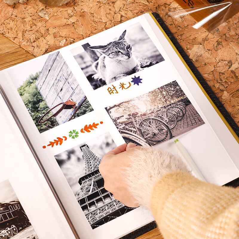 Large 12 Inch PU Leather Album Retro Manual DIY Sticker Album Family Scrapbook Marriage Memory Record Photo Collection