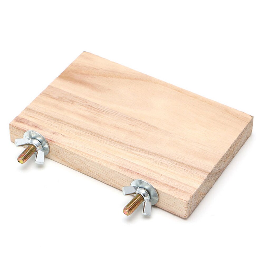 Madera Natural loro jaula para pájaros perchas soporte plataforma periquitos y mascotas de madera Budgie juguetes suministros colgantes 13cm x 9cm
