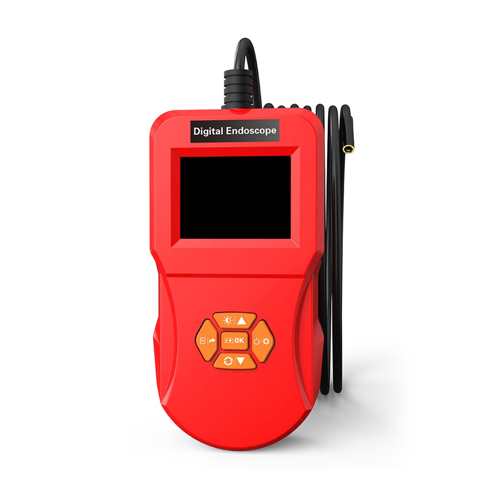 2.4 polegada Tubo Rígido Handheld Endoscópio Câmera Do Carro 1080P Câmera de Inspeção para a Reparação de Automóveis Ferramenta Digital Endoscópio Industrial: Orange / 3M